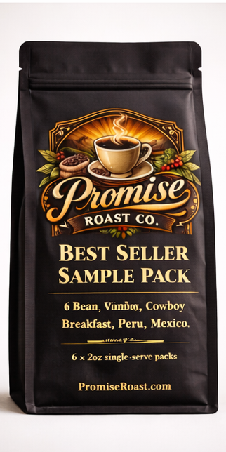Best Sellers Sample Pack: 6Bean, Cowboy, Breakfast, Peru, Mexico, Bali